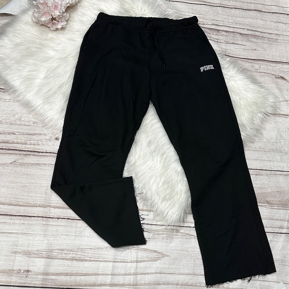 Victoria’s Secret Black Sweatpants with Logo Size Small